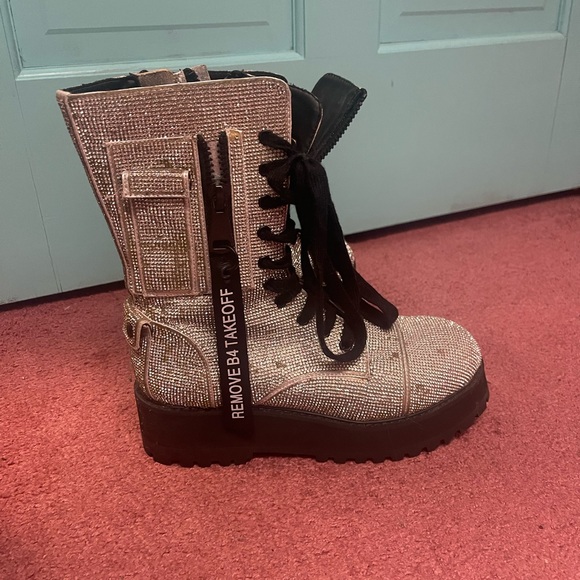 Poster Girl rhinestone combat boots - Picture 5 of 9